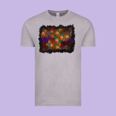 Halloween Pumpkin Background Vintage Tee Designed By Bundleandbundleshop