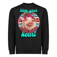 Black bless your heart pig Heavyweight Sweatshirt - RanaPortraitStore