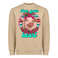 Mushroom bless your heart pig Heavyweight Sweatshirt - RanaPortraitStore