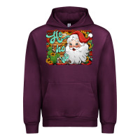 Mauve Wine ho ho ho santa claus Urban Hoodie - Jasminsmagicworld