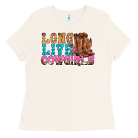 Bone Western Long Live Cowgirls With Roses Ladies Tee - BundleAndBundleShop