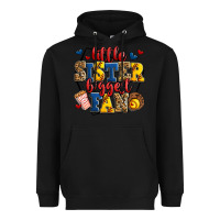 Black little sister biggest fan softball Heavyweight Hoodie - Jasminsmagicworld