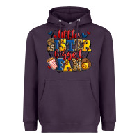 Plum little sister biggest fan softball Heavyweight Hoodie - Jasminsmagicworld