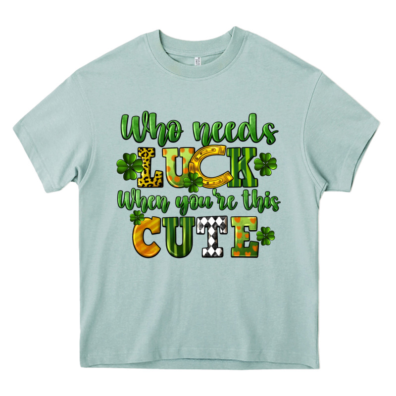Who Needs Luck When You're This Cute St. Patrick's Heavy Core Tee by CowGirlArtShop | Teevron