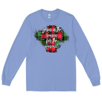Colony Blue Jesus is the Reason For The Season Long Sleeve Tee - CowhideDigitalArt