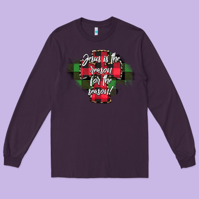 Jesus Is The Reason For The Season Long Sleeve Tee Designed By Cowhidedigitalart