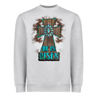 Heather Grey cross1 Heavyweight Sweatshirt - RanaPortraitStore