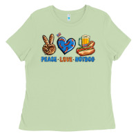 Matcha Peace Love Hotdog Ladies Tee - BundleAndBundleShop