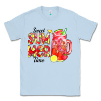 Dusty Blue sweet summer time waterolor Classic Tee - CowCowDesign