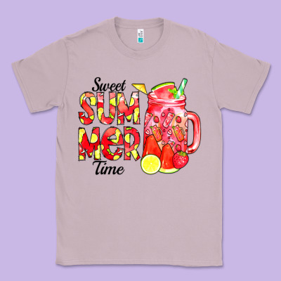 Sweet Summer Time Waterolor Classic Tee Designed By Cowcowdesign