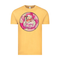 Pink Merry Christmas Santa Vintage Tee | Teevron