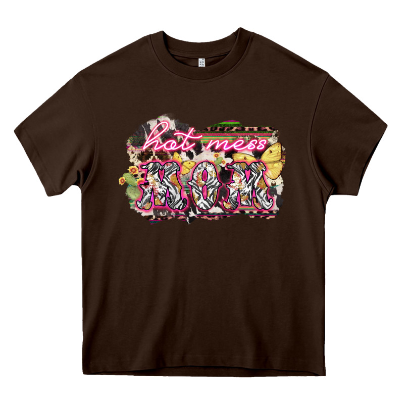Hot Mess Mom Mother's Day Heavy Core Tee by HowdyJamesFarm | Teevron