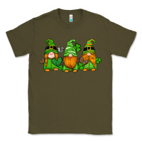 Army Green st patricks day gnomes with western hearts and shamrocks Classic Tee - Artiststas