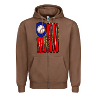 Chestnut leopard baseball flag Zipper Hoodie - JahusDesignShop