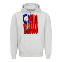 Dove Grey leopard baseball flag Zipper Hoodie - JahusDesignShop