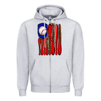 Heather Grey leopard baseball flag Zipper Hoodie - JahusDesignShop