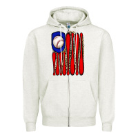 Oatmeal Heather leopard baseball flag Zipper Hoodie - JahusDesignShop