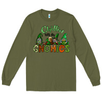 Army Green st patricks day gnomes Long Sleeve Tee - CowhideDigitalArt