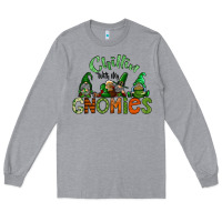 Heather Grey st patricks day gnomes Long Sleeve Tee - CowhideDigitalArt