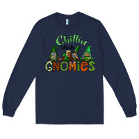 Navy st patricks day gnomes Long Sleeve Tee - CowhideDigitalArt