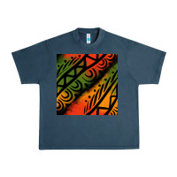 Midnight Navy african tribal seamless pattern Urban Heavy Tee - BundleAndBundleShop