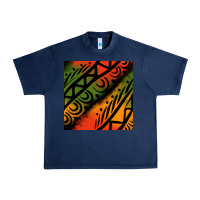 Navy african tribal seamless pattern Urban Heavy Tee - BundleAndBundleShop