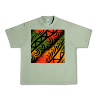 Oil Green african tribal seamless pattern Urban Heavy Tee - BundleAndBundleShop