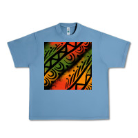 Pebble Blue african tribal seamless pattern Urban Heavy Tee - BundleAndBundleShop