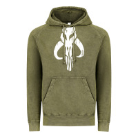 Vintage Olive mandorian skull Vintage Hoodie - artisFamous