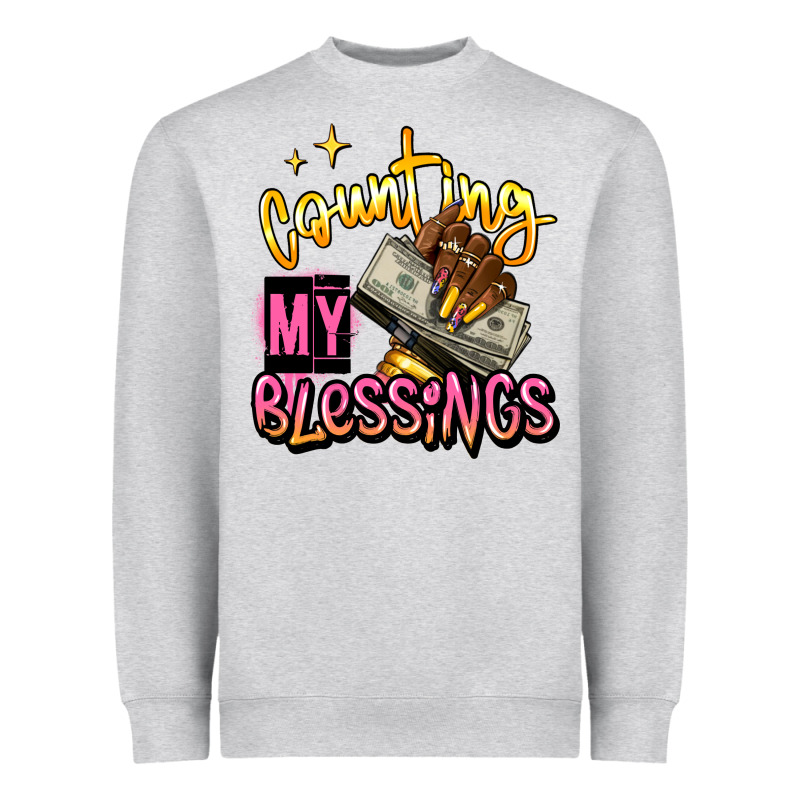 Counting My Blessings Afro Hands Heavyweight Sweatshirt by RanaPortraitStore | Teevron