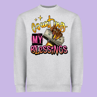 Counting My Blessings Afro Hands Heavyweight Sweatshirt Designed By Ranaportraitstore