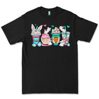 Black Easter bunnies coffee cups Premium Tee - OliviaCreatesArt