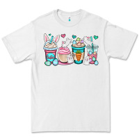 White Easter bunnies coffee cups Premium Tee - OliviaCreatesArt