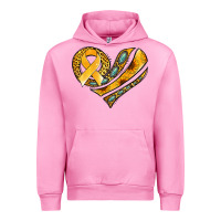 Fuchsia Pink childhood cancer awareness heart Urban Hoodie - Jasminsmagicworld