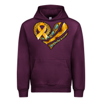 Mauve Wine childhood cancer awareness heart Urban Hoodie - Jasminsmagicworld