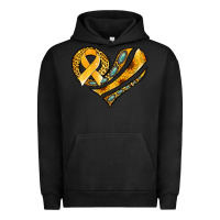 Pigment Black childhood cancer awareness heart Urban Hoodie - Jasminsmagicworld