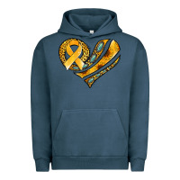 Pigment Midnight Navy childhood cancer awareness heart Urban Hoodie - Jasminsmagicworld