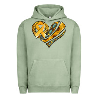 Pigment Oil Green childhood cancer awareness heart Urban Hoodie - Jasminsmagicworld