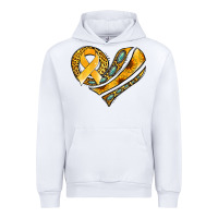 White childhood cancer awareness heart Urban Hoodie - Jasminsmagicworld