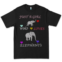 Black Just A Girl Who Loves Elephants Premium Tee - Bettercallsaul