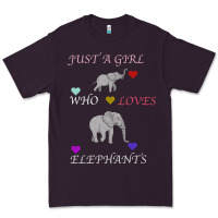 Plum Just A Girl Who Loves Elephants Premium Tee - Bettercallsaul