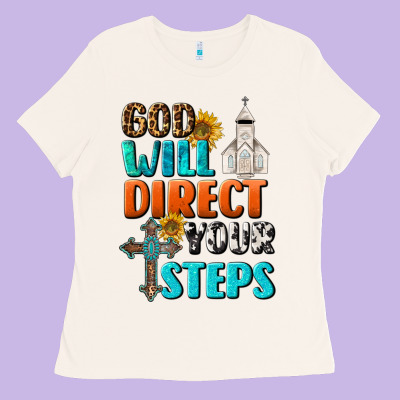God Will Direct Your Steps Ladies Tee Designed By Bundleandbundleshop