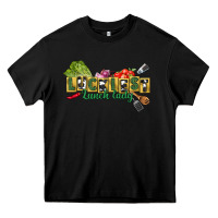 Black Luckiest lunch lady St. Patrick's Day Heavy Core Tee - CowGirlArtShop