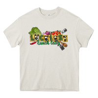 Cream Luckiest lunch lady St. Patrick's Day Heavy Core Tee - CowGirlArtShop