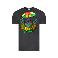 Vintage Black hello summer pineapples Vintage Tee - RanaPortraitStore