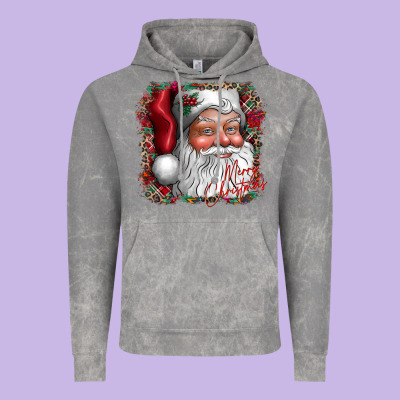 Merry Christmas Santa Vintage Hoodie Designed By Cowhidedigitalart