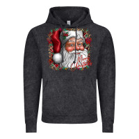 Vintage Black merry Christmas santa Vintage Hoodie - CowhideDigitalArt