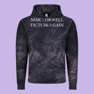 Make Orwell Fiction Vintage Hoodie Designed By Artisfamous