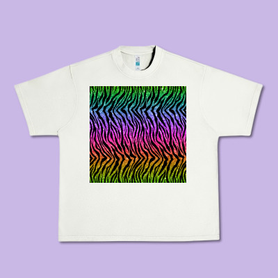 Tiger Glitter Seamless Pattern Urban Heavy Tee Designed By Bundleandbundleshop