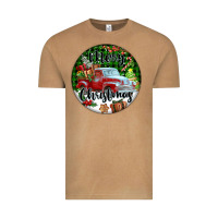 Vintage Camel Merry Christmas Truck Vintage Tee - FaDigitalArtStudio